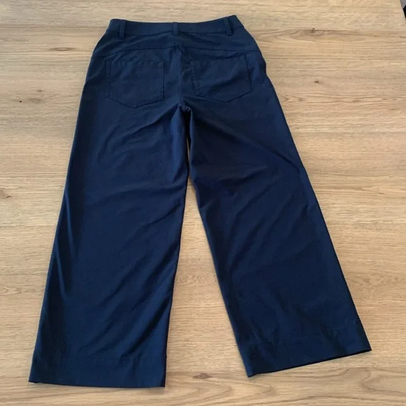 Lululemon Women’s 5 Pocket Wide-Leg Cropped Pants Stretch Black Size 27 x 24.5 - Picture 3 of 14